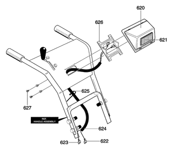 Headlight Diagram and Parts List for 627804X89C 2001 Briggs and Stratton Snow Blower